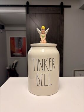 Rae Dunn Disney “TINKER BELL” Canister Tinker Bell Fairy Topper Brand New